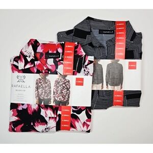 Rafaella Women's Lightweight Long Sleeve Pullover Blouse Lot of 2 - Size XS